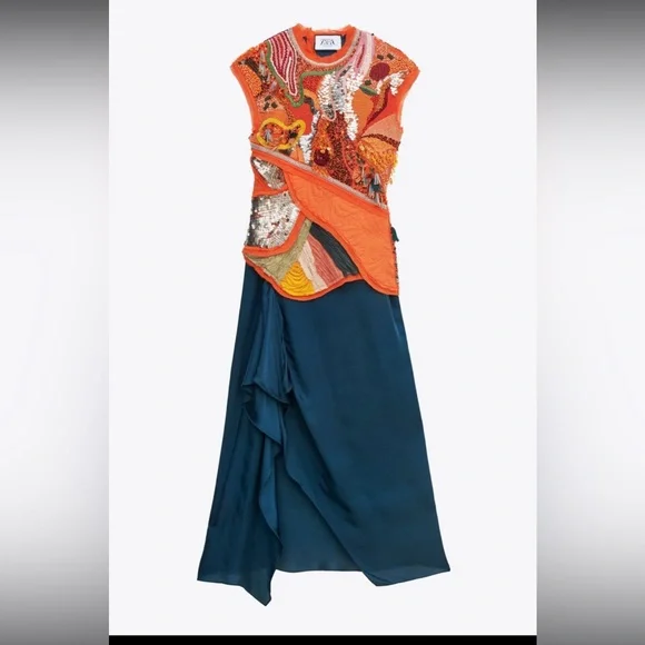 NWT ZARA BEADED DRESS LIMITED EDITION - Picture 7 of 14